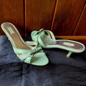 Fioni Aqua Dress Heeled Sandal, Size 7 1/2
